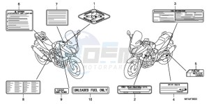 CBF1000T9 UK - (E / ABS MKH) drawing CAUTION LABEL