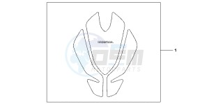 CBR1000RRC drawing TANK PAD TULIP SHAPE