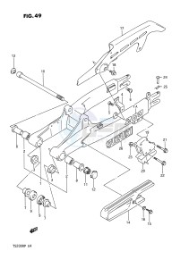 TS200R (E4) drawing REAR SWINGING ARM (E24)