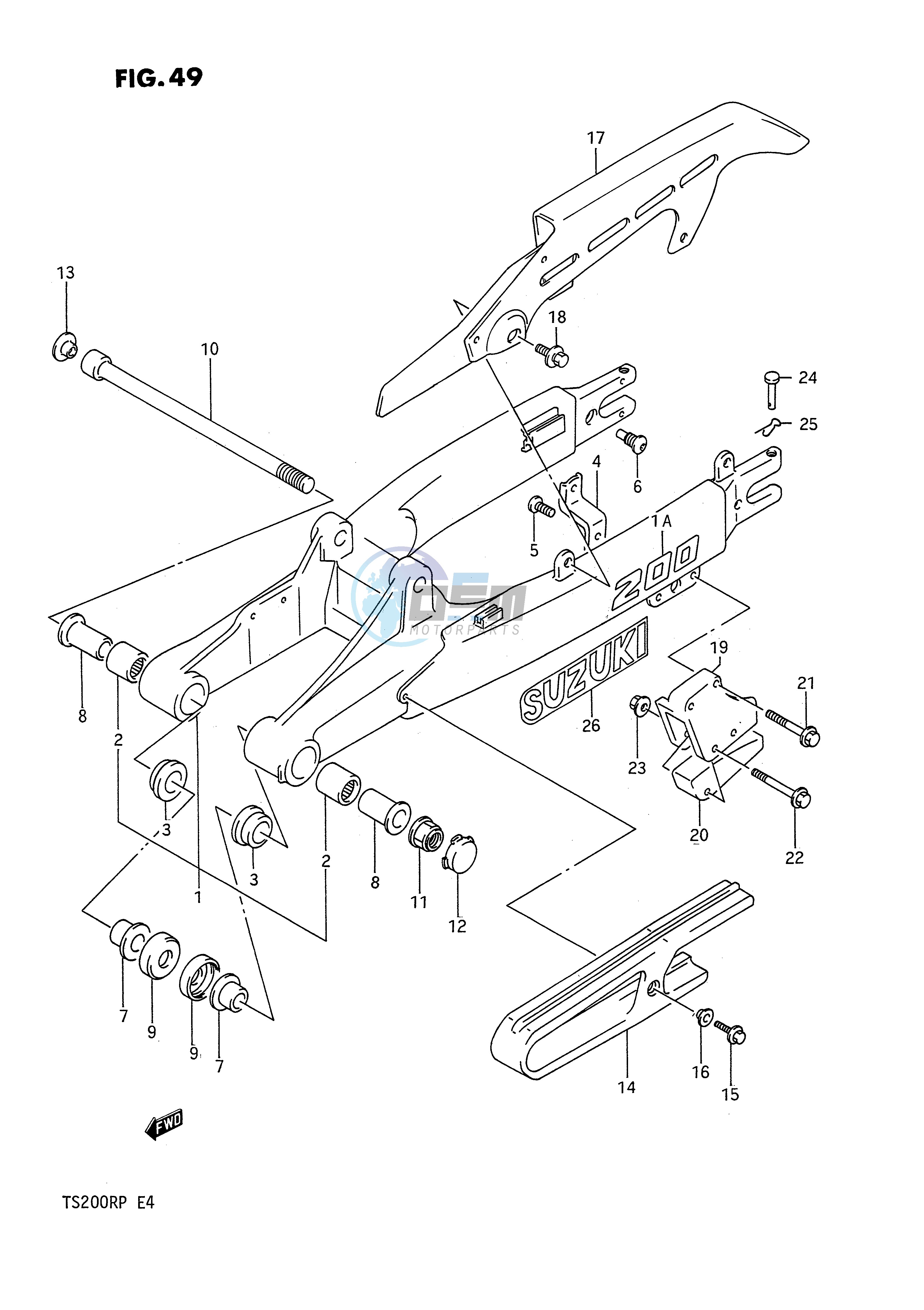 REAR SWINGING ARM (E24)