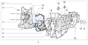 Liberty 125 Leader RST ptt(F) France drawing Crankcase