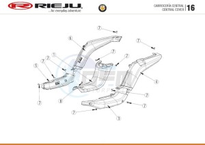 BYE-BIKE-EURO4-WHITE drawing PLASTICS - COVERS MIDDLE