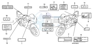 CBR125RW9 Australia - (U) drawing CAUTION LABEL (CBR125RW7/RW9/RWA)