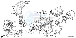 TRX500FMC ED drawing AIR CLEANER