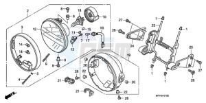 CB13009 Europe Direct - (ED / MME TWO) drawing HEADLIGHT (CB1300/CB1300A )