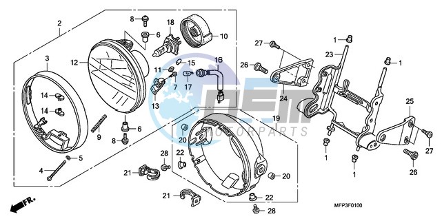 HEADLIGHT (CB1300/CB1300A )