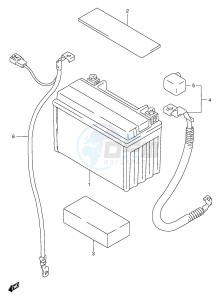 GSX600F (E2) Katana drawing BATTERY