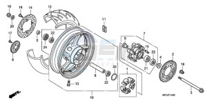 CB600FAA Europe Direct - (ED / ABS) drawing REAR WHEEL