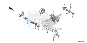 TRX680FAH Europe Direct - (ED) drawing GEARSHIFT FORK