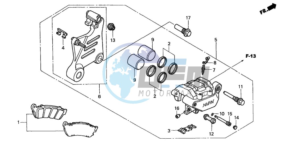 REAR BRAKE CALIPER (VTX1800C15/6/7/8)