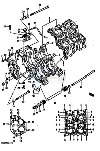 RG500 (E1) Gamma drawing CRANKCASE