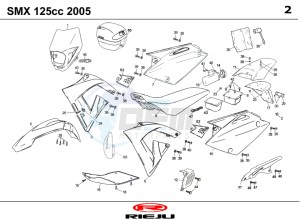 SMX-125-4T-BLUE drawing COWLING