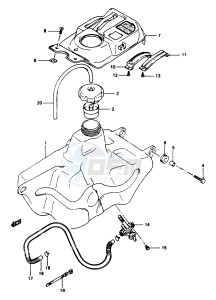 LT-F250 1997 drawing FUEL TANK