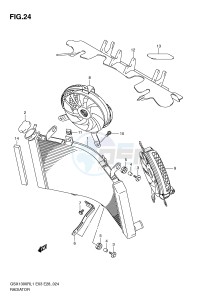 GSX1300R (E3-E28) Hayabusa drawing RADIATOR