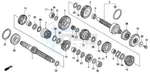 CB1300F CB1300SUPER FOUR drawing TRANSMISSION