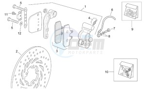 Leonardo 250 st (eng. Yamaha) drawing Front brake caliper