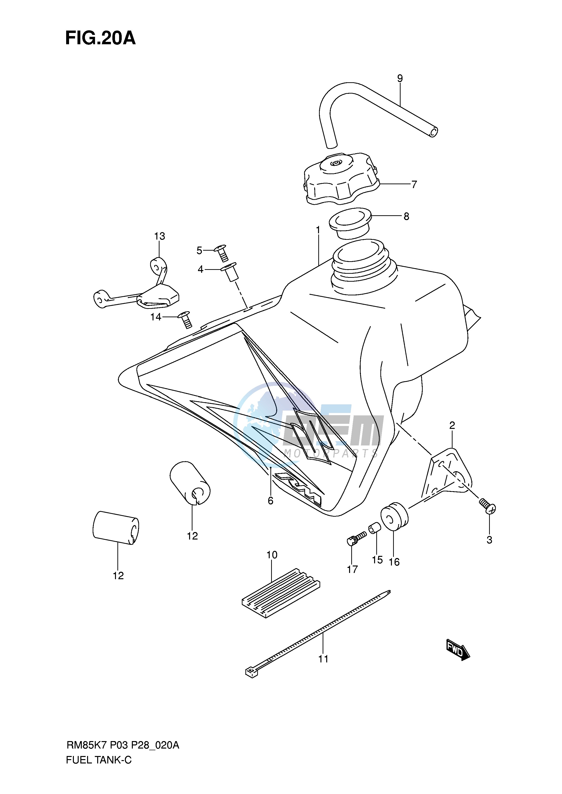 FUEL TANK (MODEL K8)