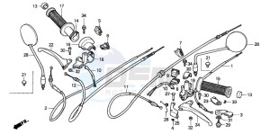 PK50SM drawing HANDLE LEVER/SWITCH/CABLE