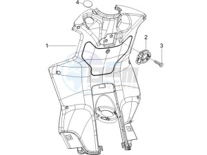 NRG 50 power DT (UK) UK drawing Front glove-box - Knee-guard panel