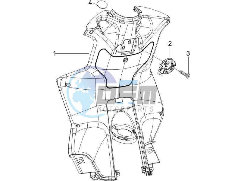 Front glove-box - Knee-guard panel