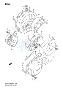 GSX1400 (E2) drawing CRANKCASE COVER