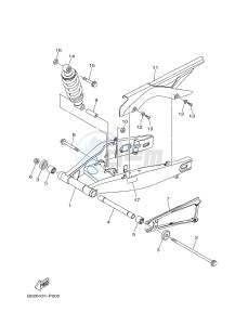 YZF-R3 YZF-R3A 321 R3 (B025) drawing REAR ARM & SUSPENSION