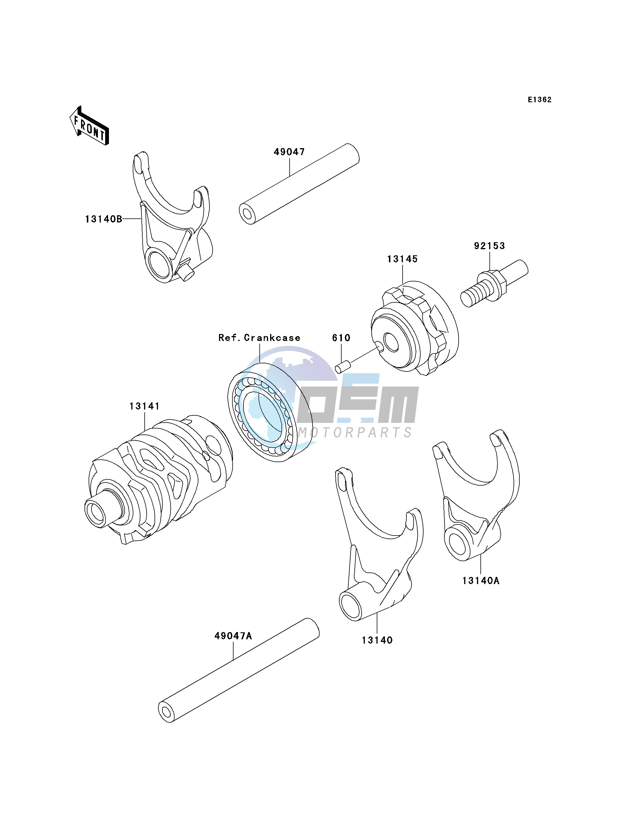 GEAR CHANGE DRUM_SHIFT FORK-- S- -