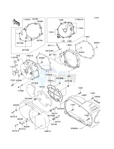 VN 1500 T [VULCAN 1500 CLASSIC] (6F) T6F drawing LEFT ENGINE COVER-- S- -