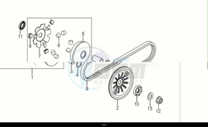 SYMPHONY 50 (XF05W1-IT) (E5) (M1) drawing MOVABLE DRIVE FACE ASSY