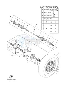 YXM700ES YXM70VPSH (B42N) drawing FRONT WHEEL