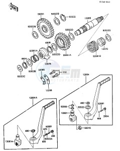 KDX 250 B [KDX250] (B3-B4) [KDX250] drawing KICKSTARTER MECHANISM