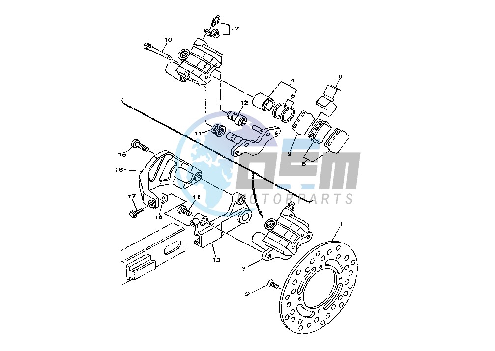 REAR BRAKE CALIPER