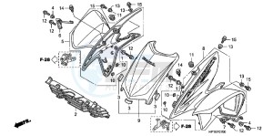 TRX450ERC drawing FRONT FENDER