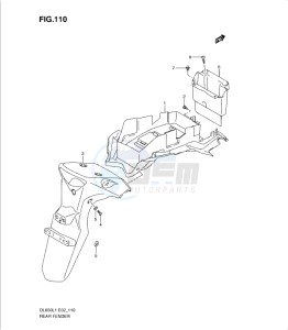 DL650 drawing REAR FENDER (DL650L1 E19)