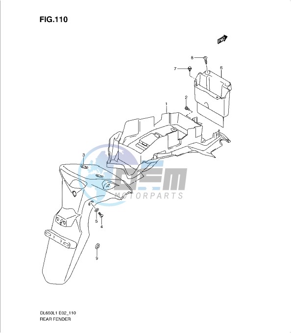 REAR FENDER (DL650L1 E19)