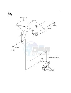 NINJA ZX-6R ZX600RBF FR GB XX (EU ME A(FRICA) drawing Front Fender(s)