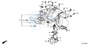 NC700XDE NC700XD 2ED - (2ED) drawing CENTER COVER