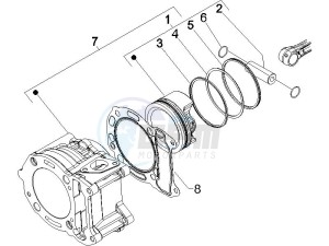 Runner 125 VX 4t e3 serie Speciale drawing Cylinder - Piston - Wrist pin unit