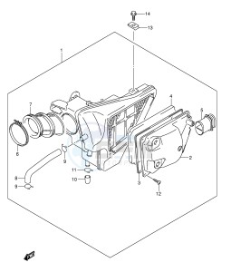 RV125 (E19) VanVan drawing AIR CLEANER (MODEL K3 K4 K5 K6)