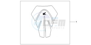 CB600F CB600F drawing TANK PAD/FUEL LID