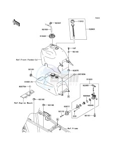 KVF360 4x4 KVF360A7F EU GB drawing Fuel Tank