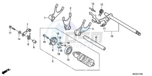 VT750CA9 Europe Direct - (ED / MME) drawing GEARSHIFT DRUM