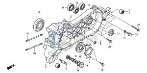 NHX110WH drawing LEFT CRANKCASE