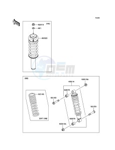 MULE_610_4X4 KAF400ABF EU drawing Shock Absorber(s)