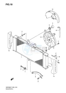 GSF650 (E2) Bandit drawing RADIATOR