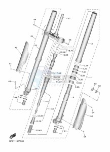 YZ450F (B2W2) drawing FRONT FORK