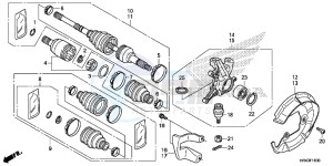 TRX500FM1E TRX500FM1 Europe Direct - (ED) drawing FRONT KNUCKLE/ FRONT DRIVE SHAFT