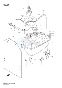 AN400 (E3-E28) Burgman drawing FUEL TANK