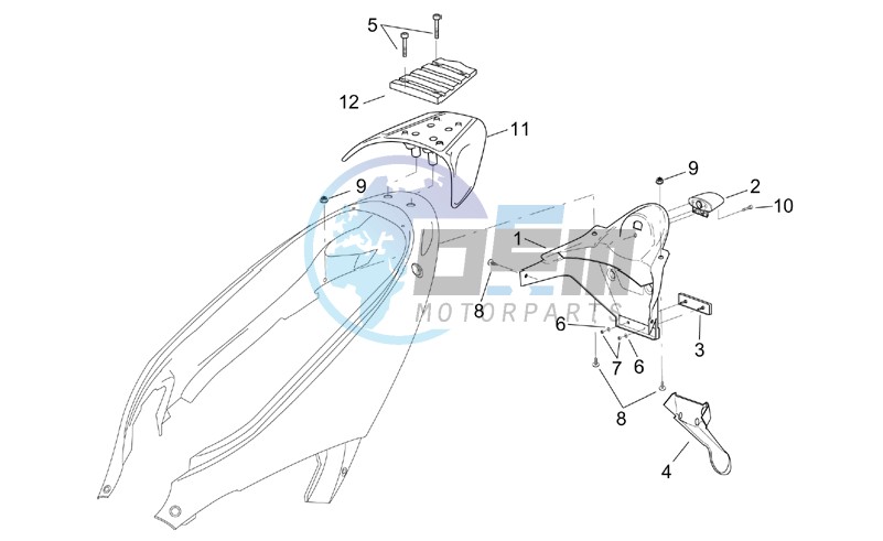 Rear body - Plate holder