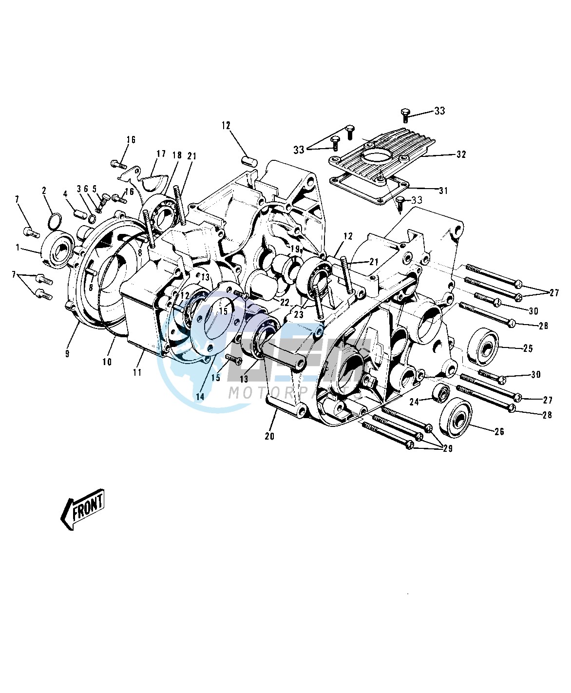 CRANKCASE -- 72-73 G5-A- -